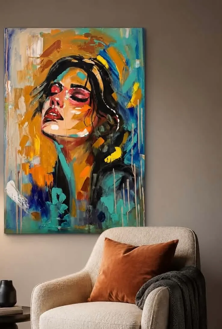 A vibrant abstract contemporary painting titled Scars as Silence